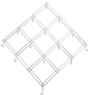 ASenterprises Kite Shape Wall Stainless Steel Spoon Hanger Mug Stand Holder with 14 Hooks Hook 14