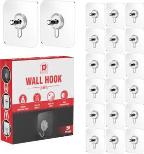 Rahodu Strong Adhesive Sticky Hook For Kitchen & Bathroom(Do Not Stick On Painted wall) Hook 20