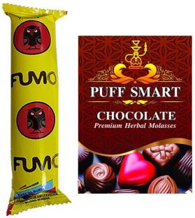 Puff Smart Premium Herbal Flavor Chocolate With 1 Fumo Quick Light Hookah Charcoals