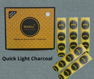 WEKTU Quick Lightning Charcoal/Hookah/Low Ash/15 Hookah Charcoals