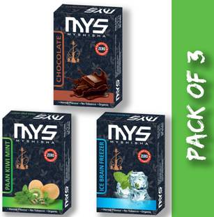 MYSHISHA Premium Quality Herbal Hookah Chocolate, Paan Kiwi Mint, Brain Freezer Hookah Flavor