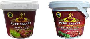Puff Smart Premium Herbal Flavor 1Kg Each Bucket Double Apple, Zafran Pan Hookah Flavor
