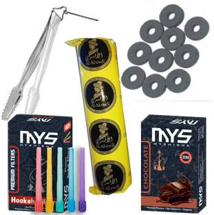 MYSHISHA Hookah Accessories 5 Mouthpiece Tips & MYS Chocolate Hookah Flavor