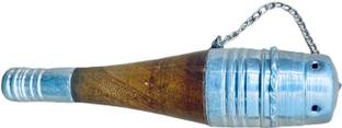 KESHU HANDICRAFT Deshi Chillum With Gitti Wooden, Silver Outside Fitting Hookah Mouth Tip