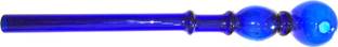 All Of All 3 ring 8 inches blue oil burner pipe Borosilicate Glass Inside Fitting Hookah Mouth Tip