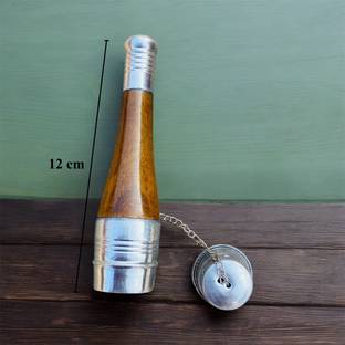 KESHU HANDICRAFT 12 CM Wood Smoking Chillum Pipe Wooden, Iron Outside Fitting Hookah Mouth Tip