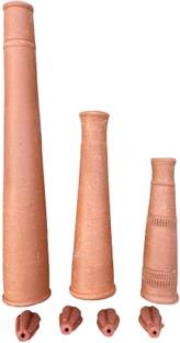 KESHU HANDICRAFT Ckay Chillum || Chillum Pipe With Gitti Terracotta Outside Fitting Hookah Mouth Tip