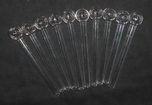 Mee Shisha Glass Oil Burner Pipe 6 inch Transparent Borosilicate Glass Inside Fitting Hookah Mouth Tip