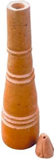 KESHU HANDICRAFT CLAY CHILLUM WITH GITTI Terracotta Outside Fitting Hookah Mouth Tip
