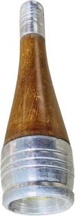 KESHU HANDICRAFT Resuable Hukka Shooter /Chillum Pipe With Gitti Silver, Wooden Outside Fitting Hookah Mouth Tip