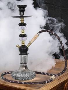 Duman Premium Designer Crystal Style 14 inch Iron, Glass Hookah