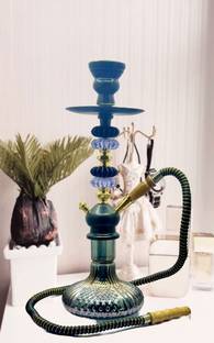 MAHISON LIFESTYLE 13 inch Iron, Wooden Hookah