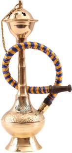 IndianArtVilla 7.3 inch Brass Hookah