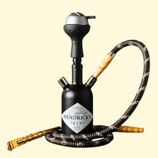 Smoke station Hendricks 2.0 Hookah Shisha Pot with Chillum, Tong, Hosepipe and Heat System 11 inch Glass Hookah