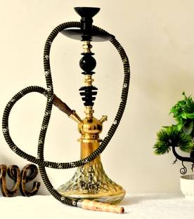 PUFF KING Hookah Pot Stylish Decorative Flavour Hukkah For Home Decor And Refreshment. 14 inch Glass Hookah