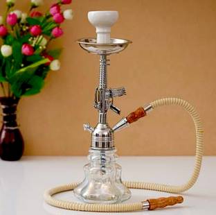 SMOCK STRECH Glass Big Hookah Russian Gun Shaped Glass Hookah 14 inch Glass, Iron Hookah