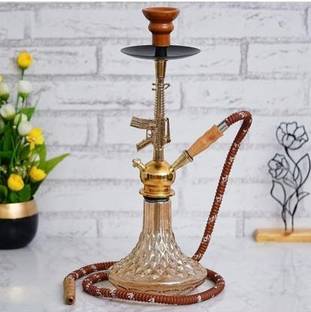 Vespers Kharbuza Shaped Melon Hookah 13 Inches Black 13 inch Glass Hookah