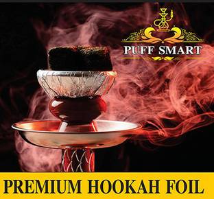 Puff Smart Foil Paper Pre-Cut Square Sheets With Pin ( Pack Of 1 ) 0.3 inch Aluminium Hookah