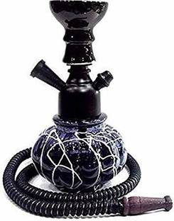 Appraise Home Impex Qt Luster Mini Golden 12 inch Glass Hookah