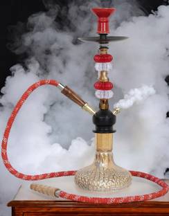 Duman Premium Designer Crystal Style 14 inch Iron, Glass Hookah