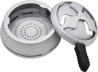 Puff Smart Heat Management Device Silver HMD 3 inch Stainless Steel Hookah