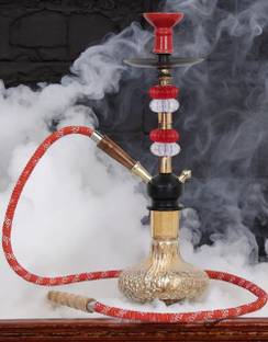 Duman Premium Designer Crystal Style 14 inch Iron, Glass Hookah