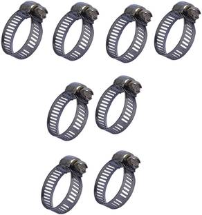 ESEKSAFAR 8pc Gas Pipe Hose Clamps/Clip size adjust (10-20)mm Hose Clamps