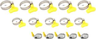 ESEKSAFAR 15pcs Easy Adjustable Butterfly Pipe Hose Clamp 1.25”/33mm ,1”/25mm & 0.75”/20mm Hose Clamps