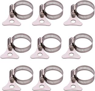 Bath Guru Butterfly Hand Adjustable Worm Gear Key Type 1.5 Inch Gas Water Tap Garden Pipe Hose Clamps
