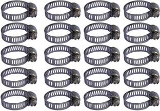 ESEKSAFAR 20pcs Easy Adjustable Pipe Clamp 1inch Size adjust (10-25)mm Hose Clamps