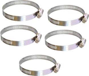 ESEKSAFAR 4”inch Heavy SS Hose Clamps 5pcs Clamp size adjustable Hose Clamps