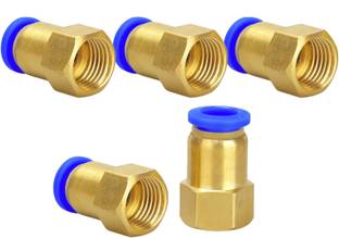 Appster 1pc 1/2" Inch Female Thread to 6mm Tube OD Push In Fit Pneumatic Connector Hose Connector