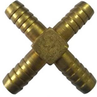 Implemental Brass 4 Way Cross Joint (8 MM) Hose Connector