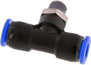 B K Jagan and Co Pneumatic Connector T-Type Male Thread (6MM, 2pcs) Hose Connector
