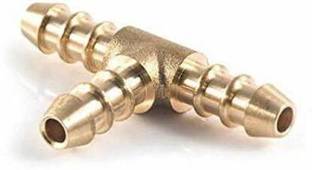 Filfora 8mm Brass Barb Hose Fitting Tee T 3 Way Barbed Connector Air Water Fuel Gas Hose Connector