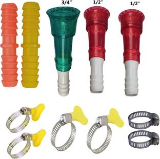 ESEKSAFAR 2pc ½” and 1pc ¾” Tap connector & 4pc 1inch and 2pc 1.5inch Clamps Hose Connector