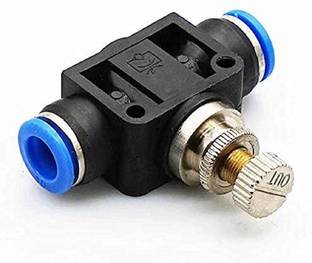 CRAFTSFY Pipe Valve Push Speed Controller Pneumatic Air Flow Valve connect 8mm Tee Joint Hose Connector