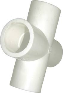 DEHRAN 3/4 Inchi Cross Tee UPVC Fitting Build Heavy Duty Greenhouse Frame (Pack of 3) Hose Connector