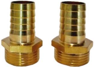 BEZMET Brass Hose Nipple 3/4" BSP Male Thread to 3/4" Hose Barb Adaptor (Pack of 2) Hose Connector