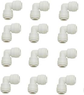 Aameria Ro Pipe Connectors Push 1/4 Elbow Connector for Ro Water Purifier 1/4 to Pipe Fittings/Pipe Connector/use This Elbow Connector on Ro 1/4 to 1/4 (Set of 16 Pieces) Hose Connector