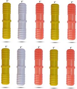 ESEKSAFAR 10pcs Two way Plastic Pipe Connector 1inch (25mm)for Home Garden pipe connector Hose Connector