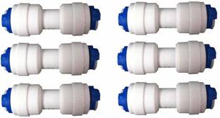 Aameria RO 1/4"- 1/4"- Straight Connector Jointer(Both Side Push Fit) Connectors For RO Water Purifier Spare Part For Hose Connector