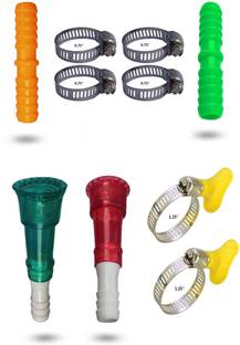 ESEKSAFAR 2pc 1/2inch Connector 2pc 1/2inch Pipe jointer 4pc Clamp 3/4inch & 2pc 1.25inch Hose Connector