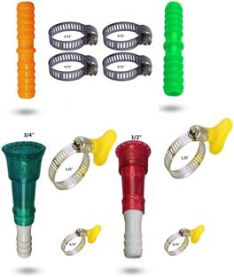 ESEKSAFAR 2pcs 1/2inch Connector 1/2inch 2pc Pipe jointer 6pc Clamp 3/4inch & 2pc 1.25inch Hose Connector
