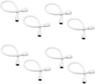 Prestige PTMT Connection Pipe In Pack Of 8- (18" Inch) for Geyser, Wash Basin (Multi Purpose) Hose Connector Plumbing Pipe Hose Pipe
