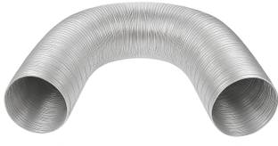 AMPEREUS Chimney Pipe 5-Inch 10 Ft |Kitchen Chimney Exhaust Duct Aluminium Pipe Wall and Ceiling Mounted Silver 1000 CMH Chimney