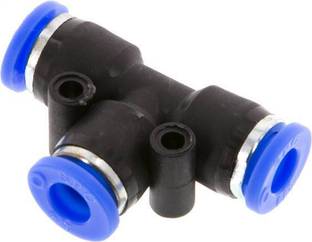 CRAFTSFY Pneumatic Push in Plastic (8x8x8 M) Air Tub Fitting Joint and Push Connector Tee Hose Pipe