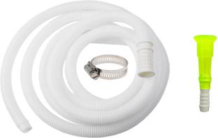 Ninetales 5 Meter Long Washing Machine Inlet Pipe + 3/4 inch Hose Clip & Tap Jointer - For Top & Front Load Semi Automatic Washing Machine - Tap Water Supply Extension Hose Pipe