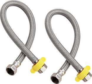 RUHE Geyser Connection Pipe Stainless Steel 304 Grade SS Heavy Duty Connection Pipe Pack Of 2 Hose Pipe