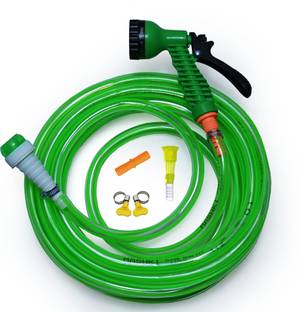 MASHKI 100 Feet Flexible Water Pipe With 7 Pattern Water Spray Gun Water Pipe with 7 Pattern Sprayer For Gardening, Car Wash, Home Use Etc (30m) Hose Pipe